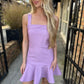 Emily Croc Mini Dress-Lilac