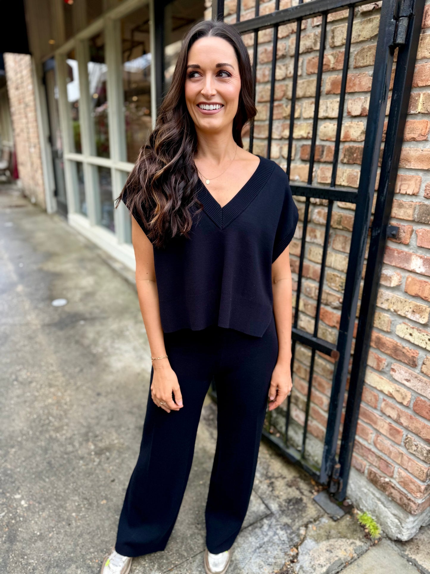 Stacey Knit Pants- Black