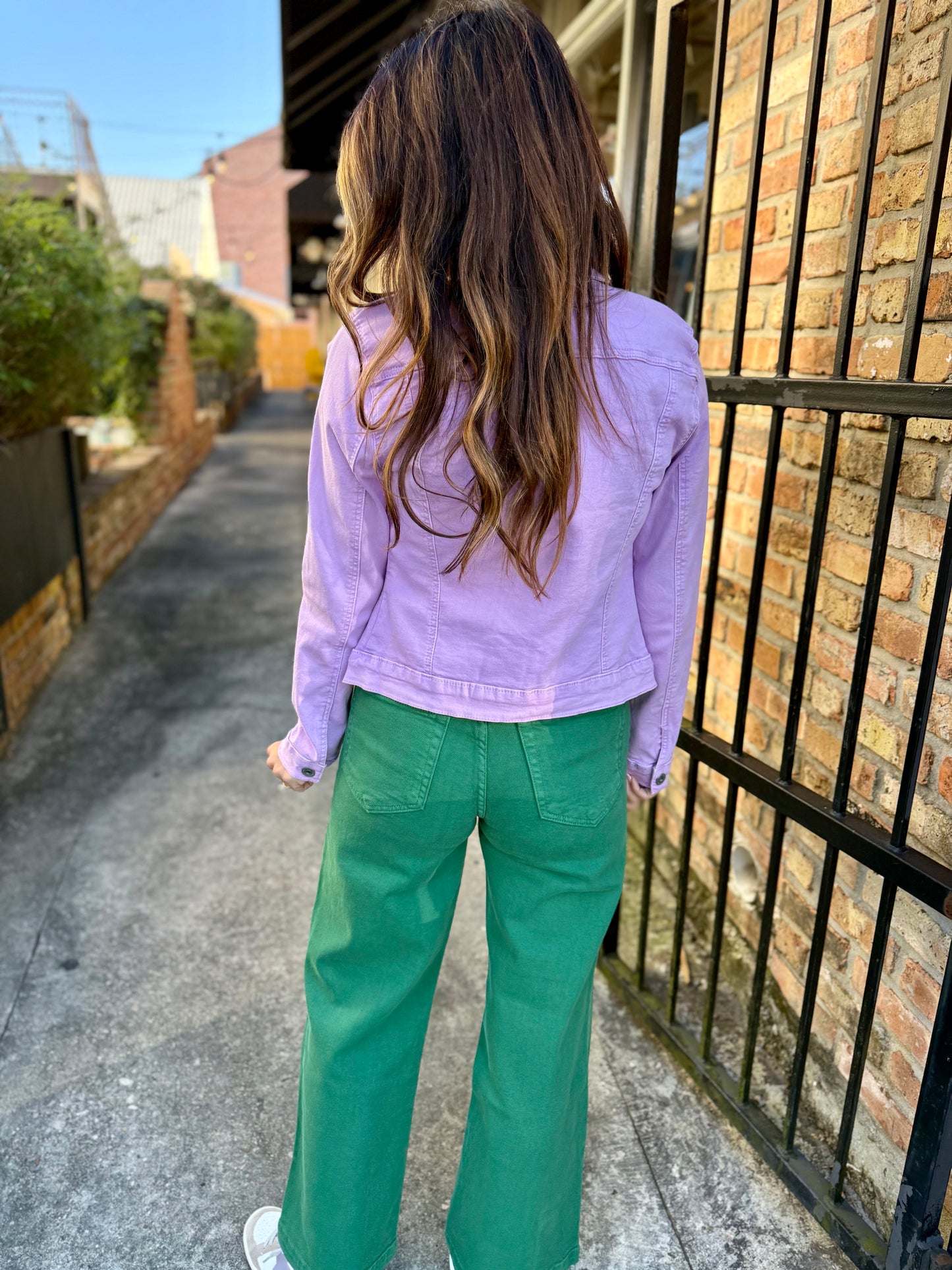 Denim Trucker Jacket- Lilac