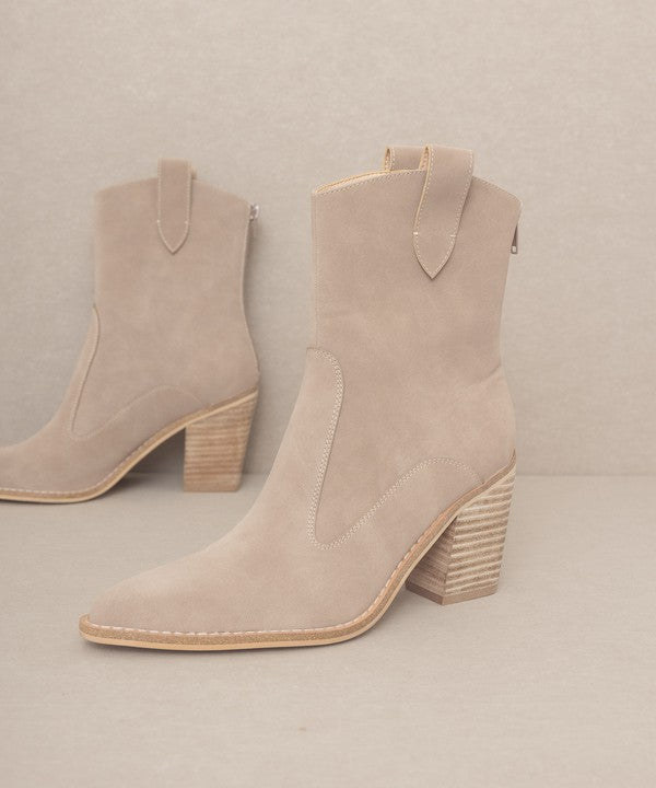 Western ankle 2024 boots tan