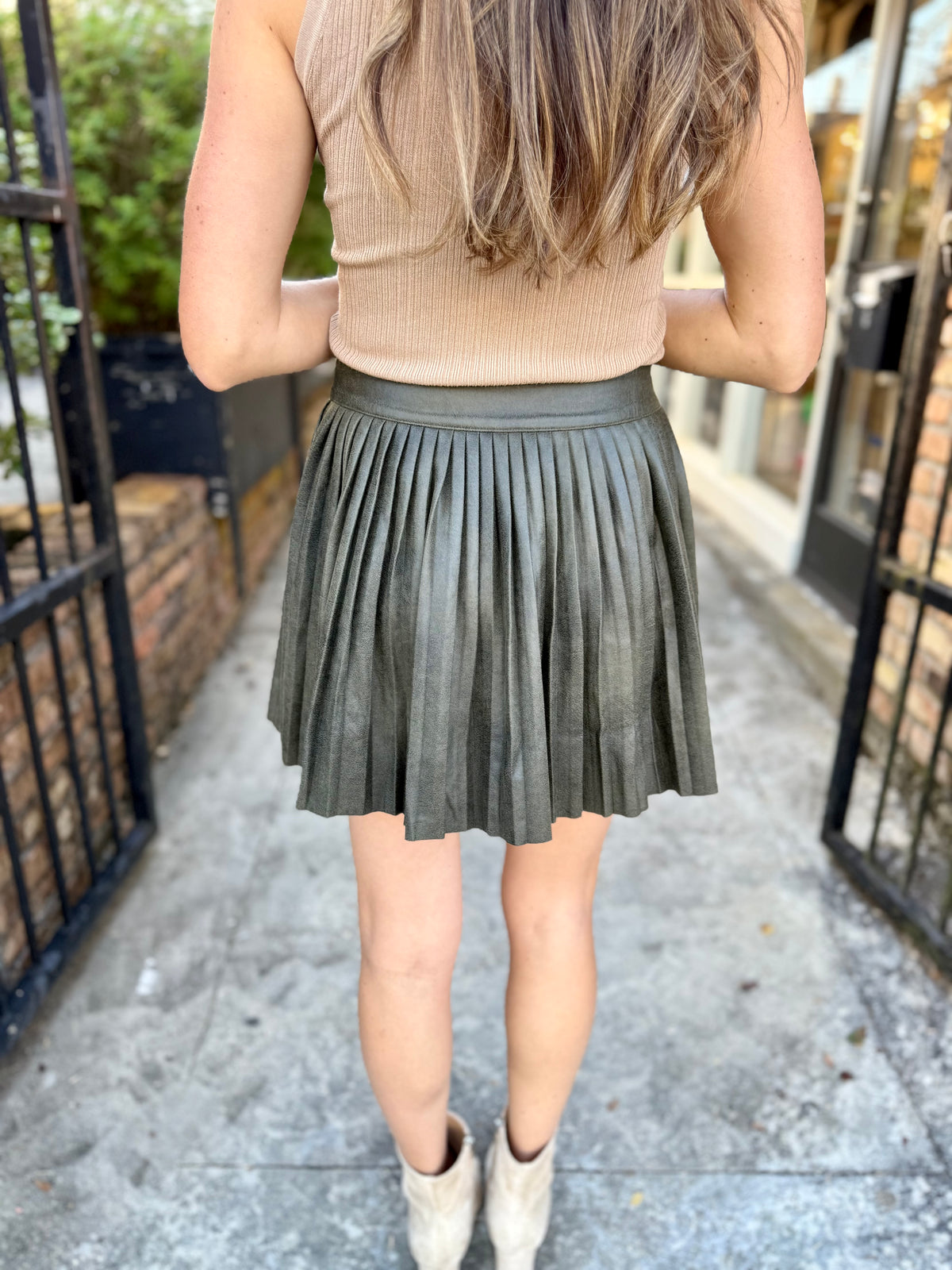 All Good Mini Skirt- Olive