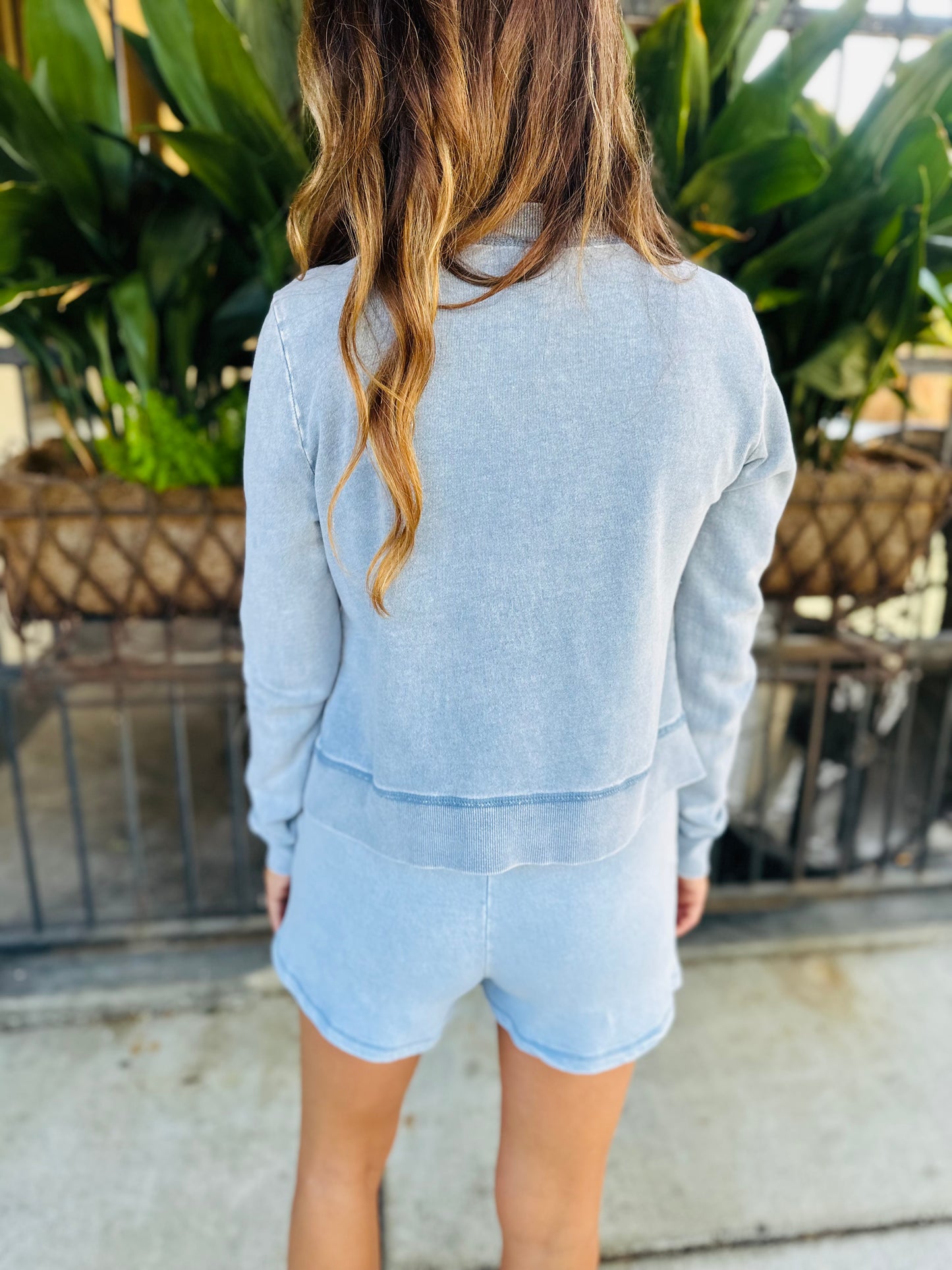 Z Supply Daily Knit Denim Cardigan- Washed Indigo