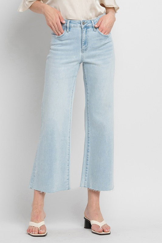 Olivia (Advantages) HR Wide Leg Denim- Lt. Blue