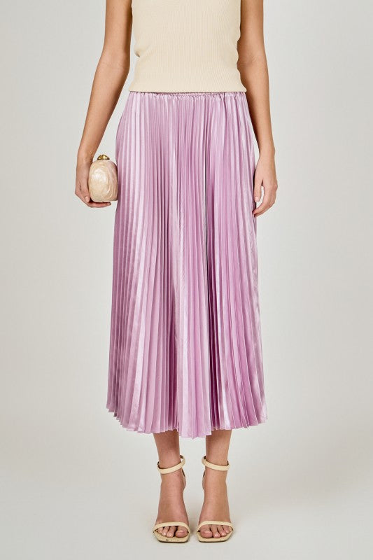 Sunburst Pleated Skirt- Lilac