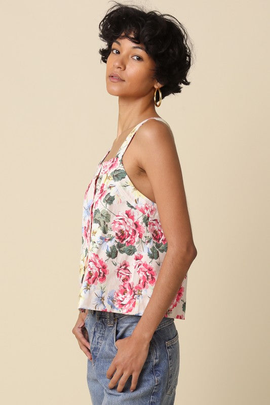Celandine Crossback Top- Rose