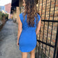 Z Supply Rowan Textured Dress- Blue Wave