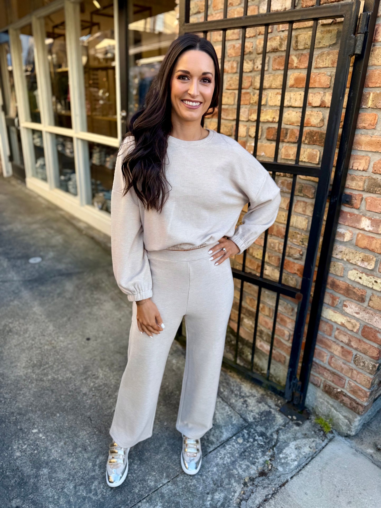 Locket Knit Pants- Oatmeal