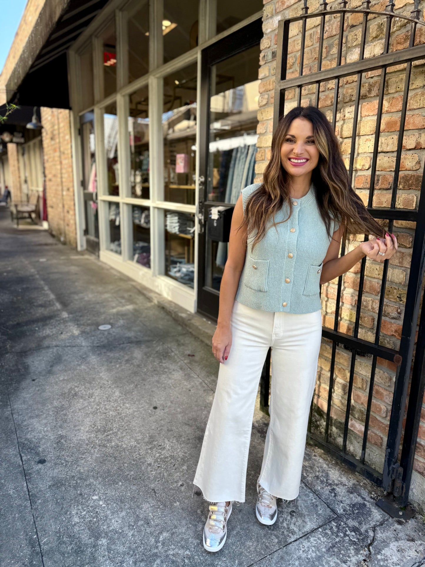 Womack Rib Vest Top- Dk Sage