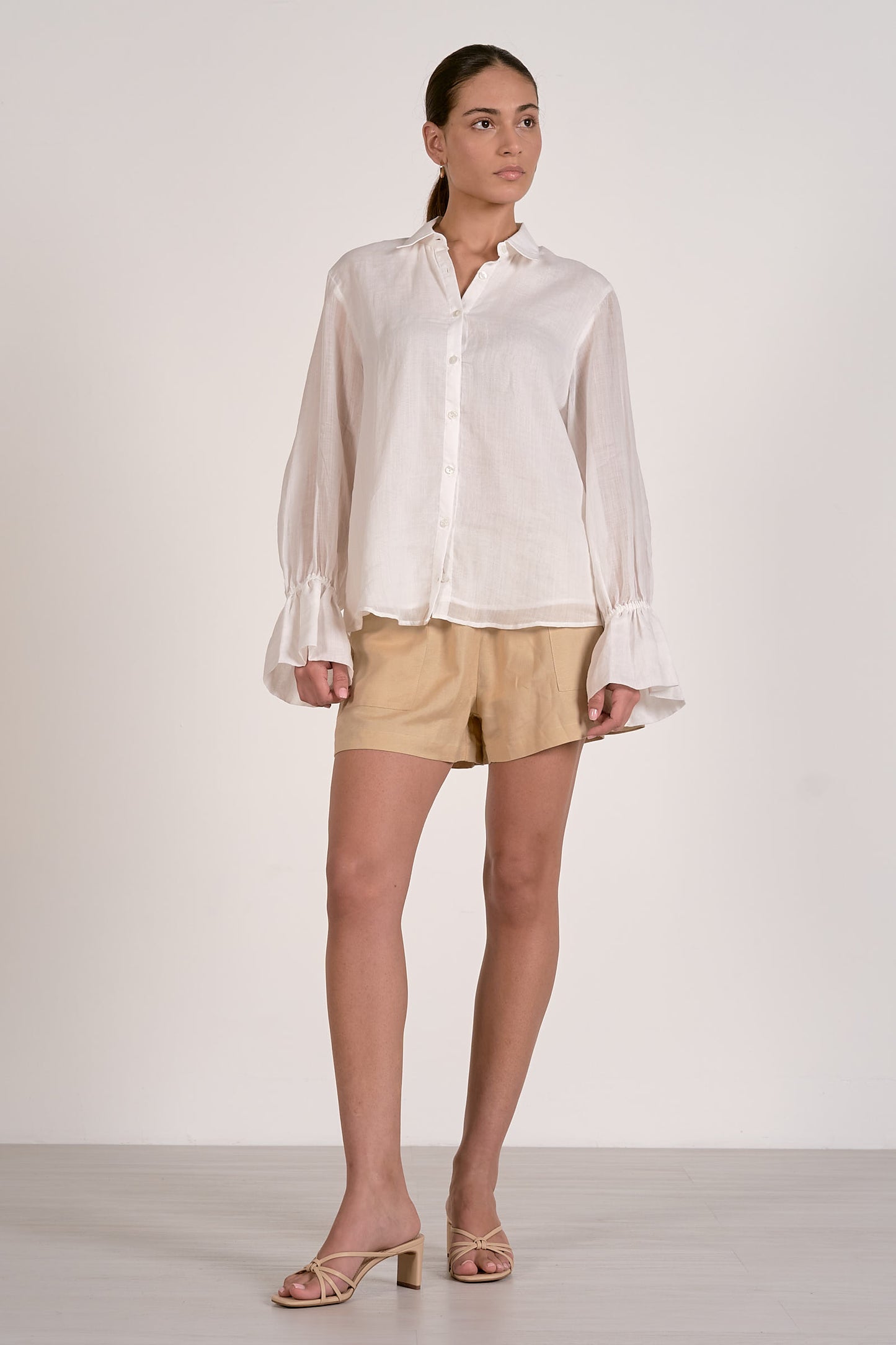 Vista Button Down Top- White