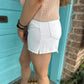 Felger Frayed Denim Shorts- White