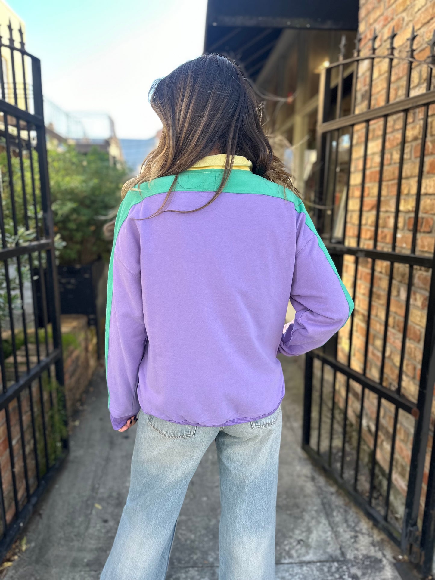 Mardi 1/4 Zip Sweatshirt- Pastel