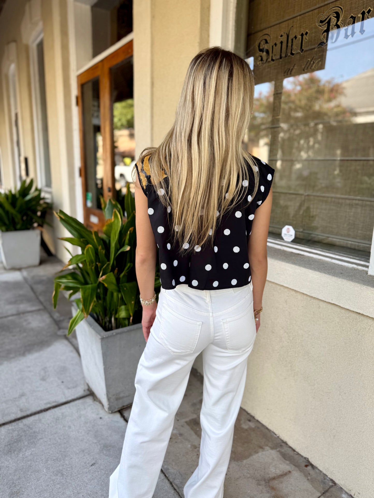 Queen Polka Dot Tiger Tank- Black & White
