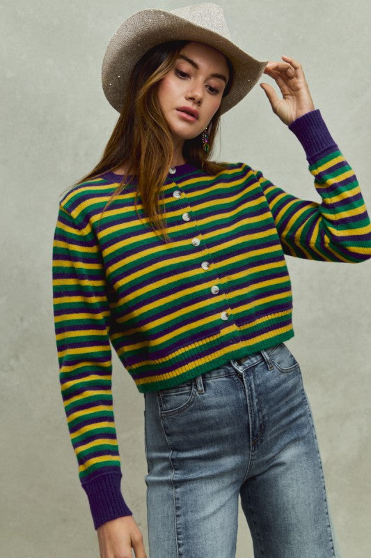 St. Charles Stripe MG Cardigan