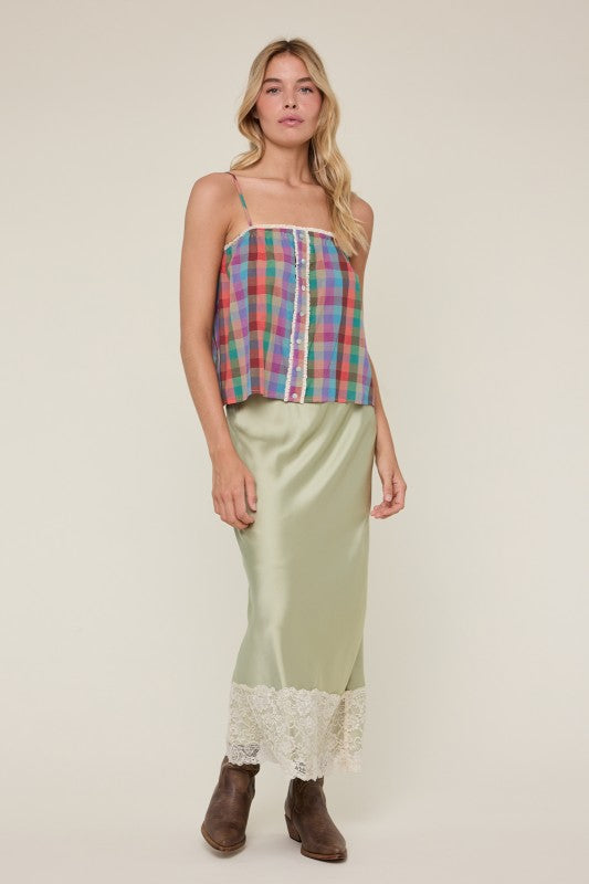 Brannon Plaid Cami Top