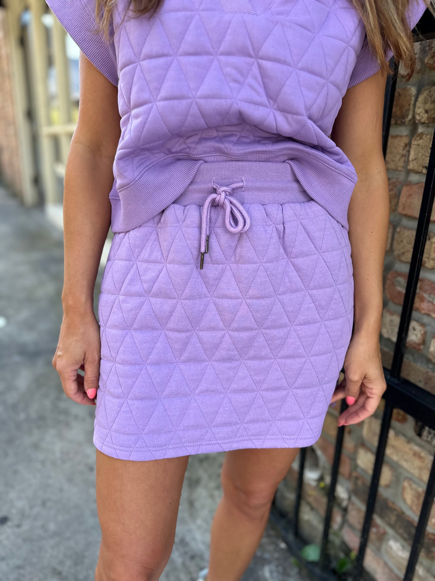 Charbonnet Textured Skirt- Lavender