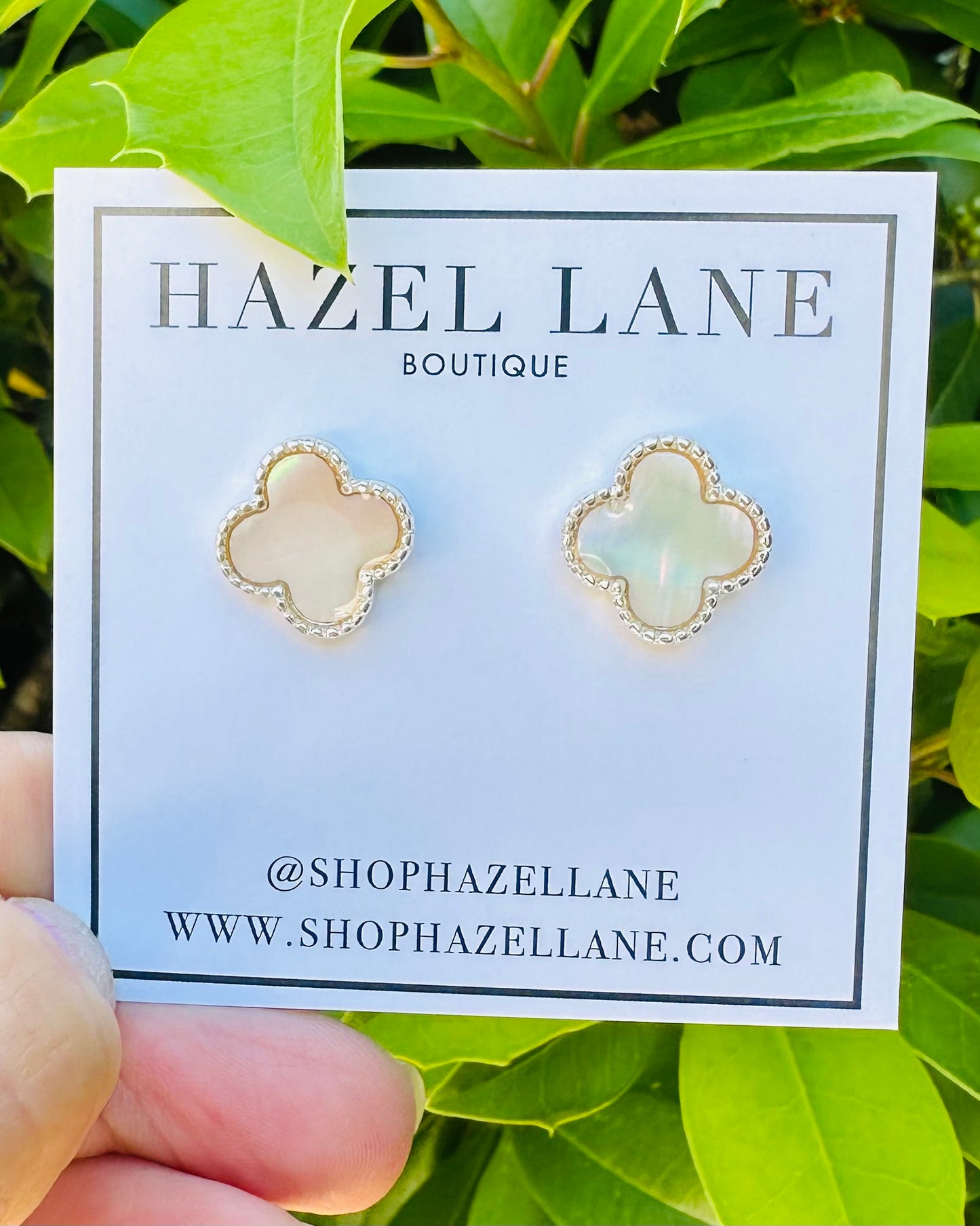 Clover Stud Earrings- Silver