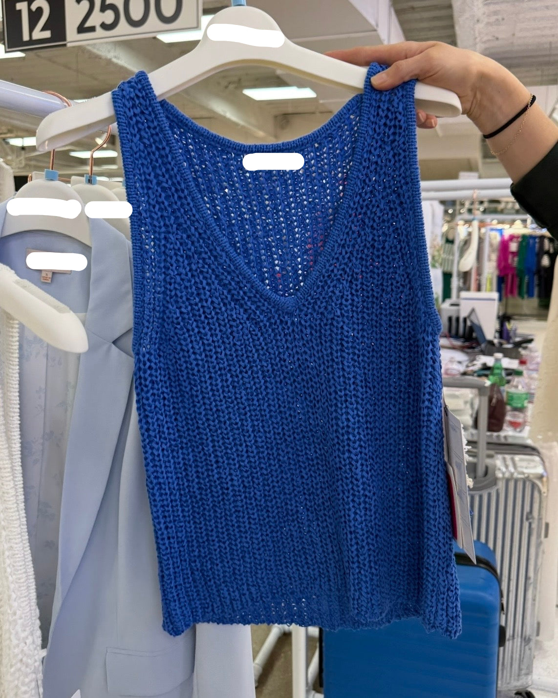 Vayla Crochet Tank- Surf Blue