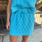 Charbonnet Textured Skirt- Aqua