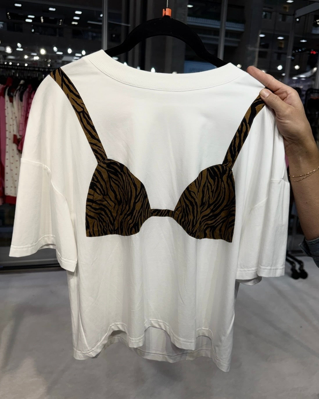 Tiger Bra Tee- White