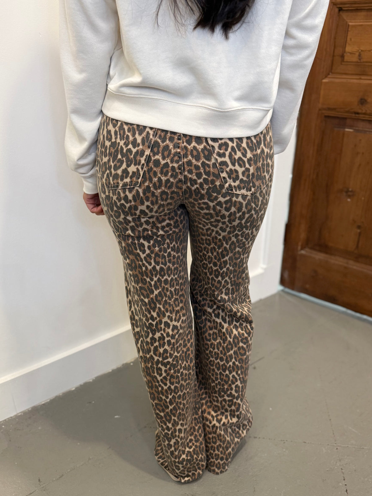 Far Out High Rise Wide Leg- Cool Cat