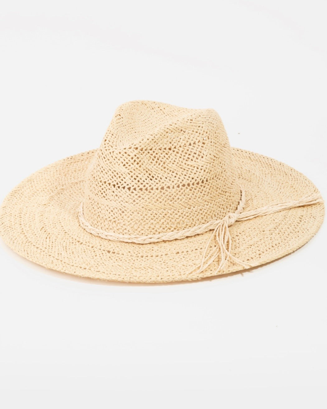 Braided Rope Straw Hat- Ivory