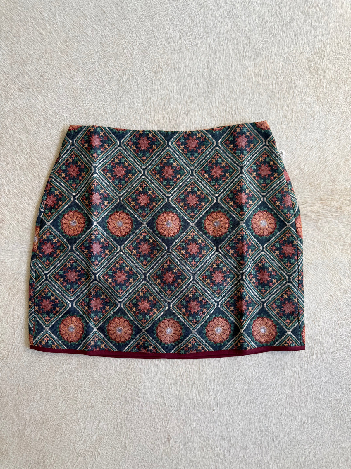 Brea Mini Skirt- Golden Rosette