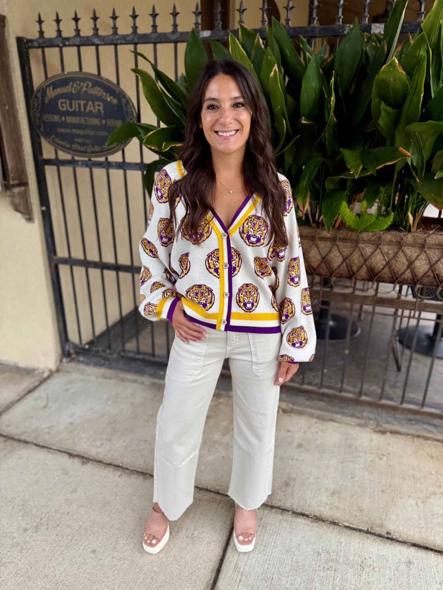 LSU Tiger Rhinestone Cardigan