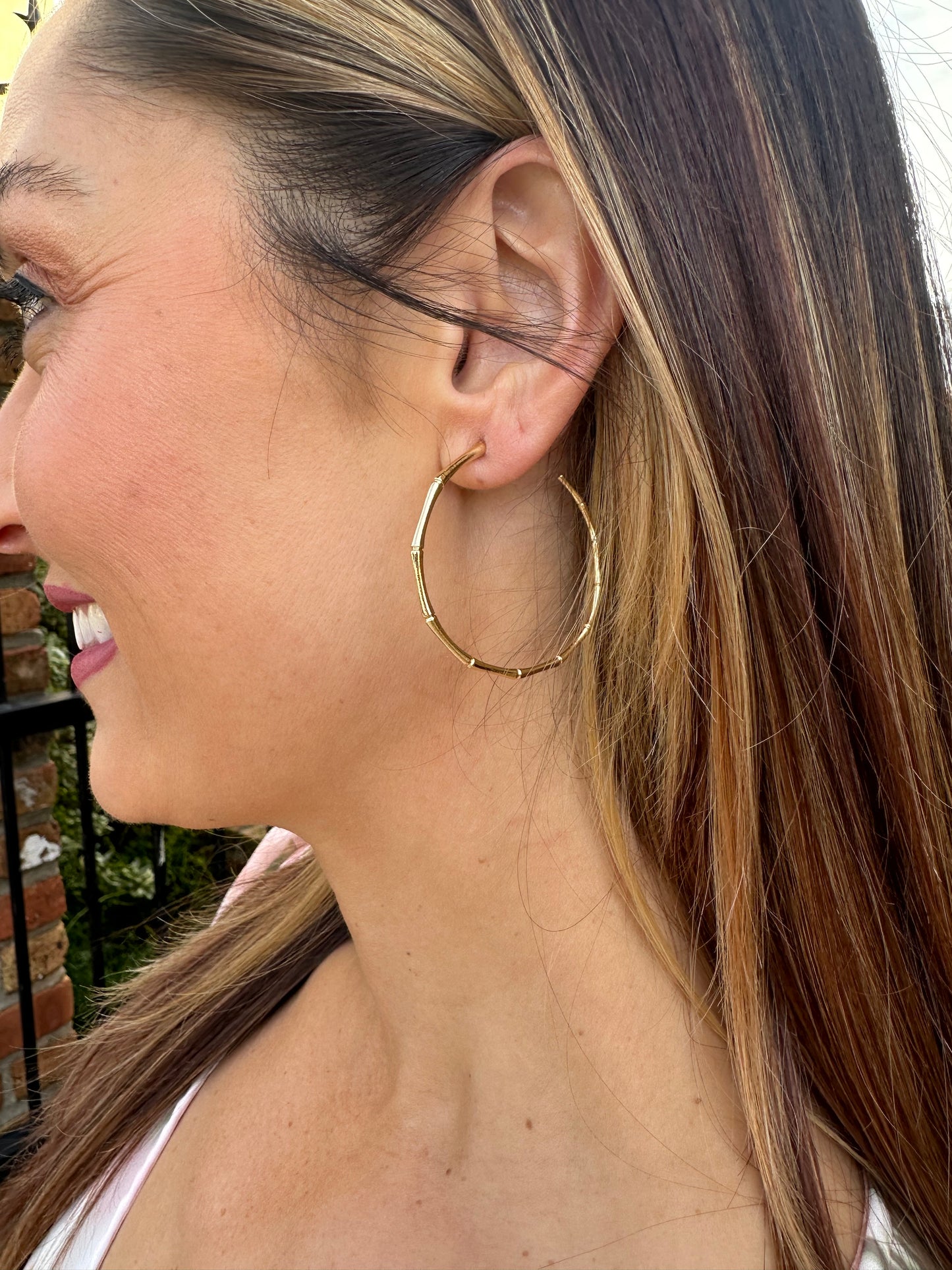 Bamboo Hoops- Gold