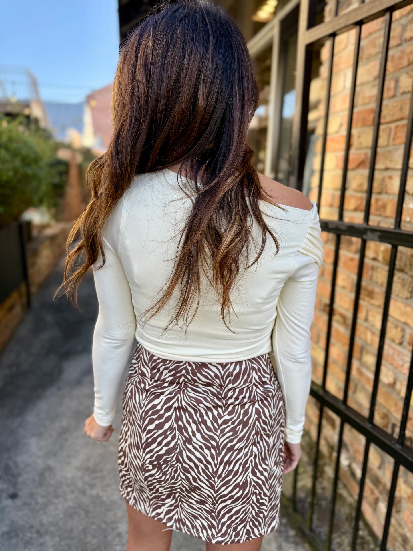 City Safari Mini Skirt- Oak Cream