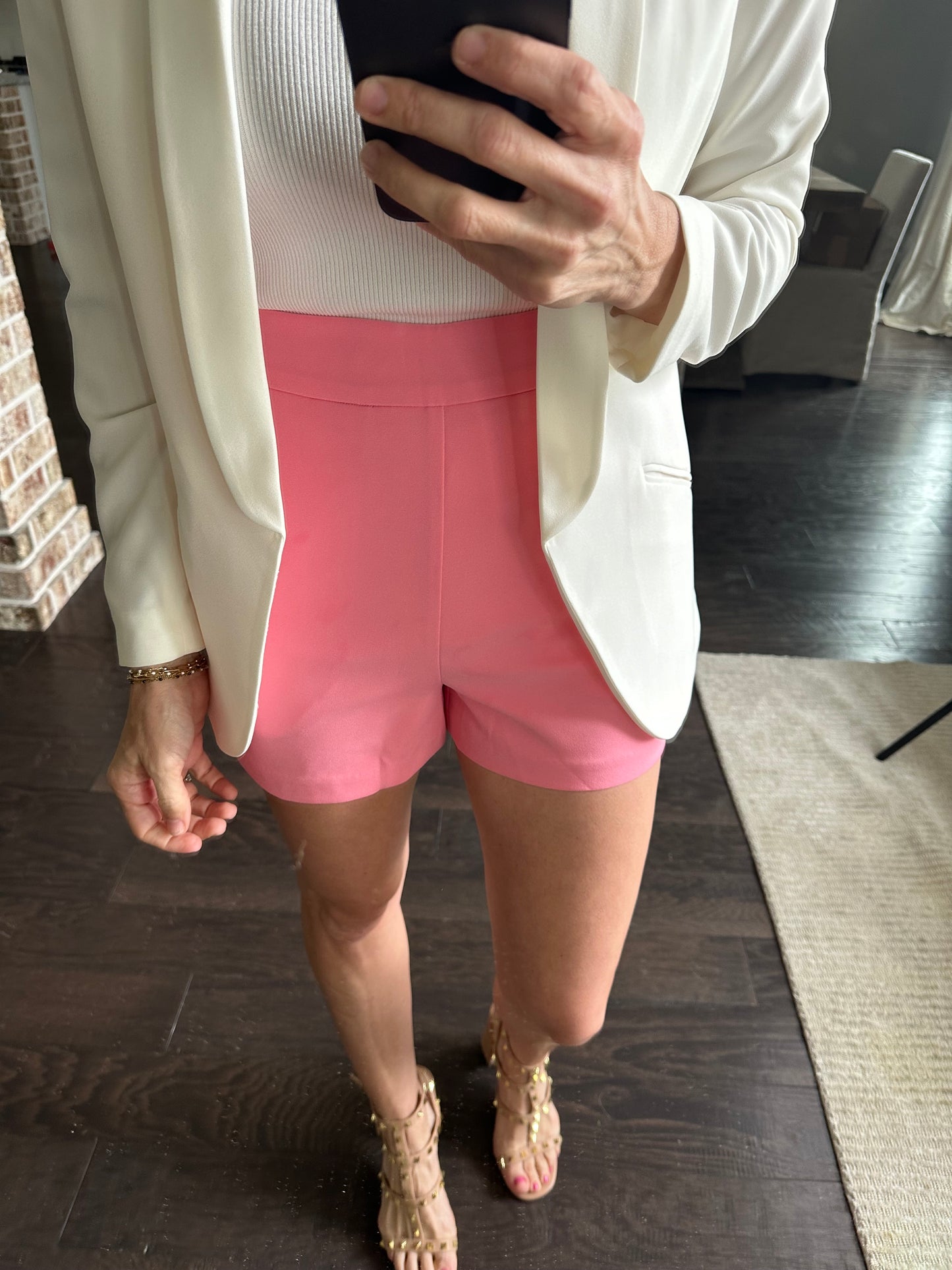 Collin Dress Shorts- Light Pink