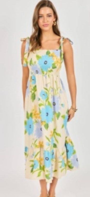 Fresh Cut Maxi Dress- Cream