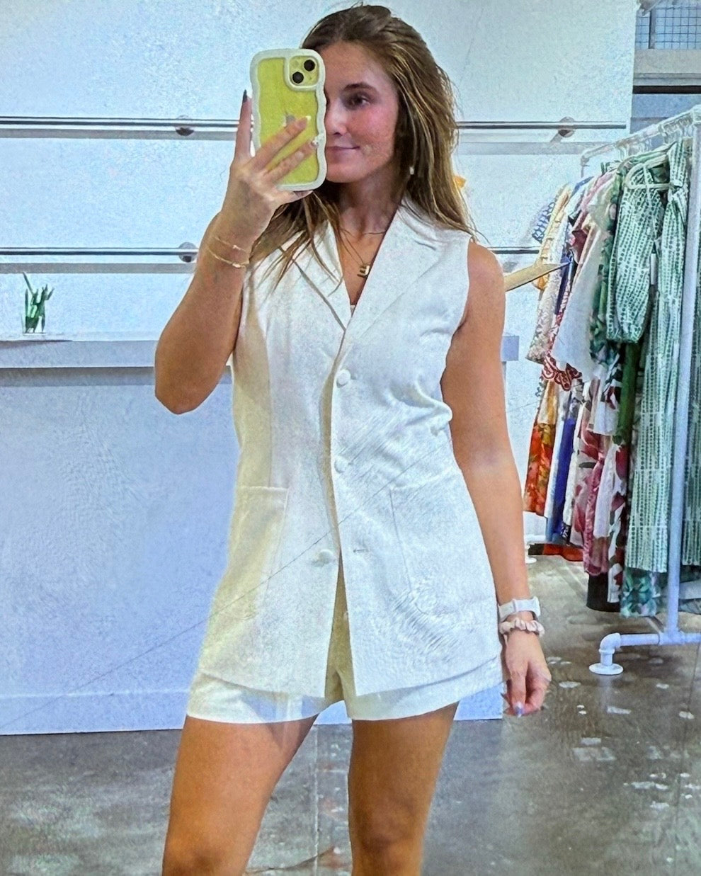 Mariana Blazer Vest- Cream