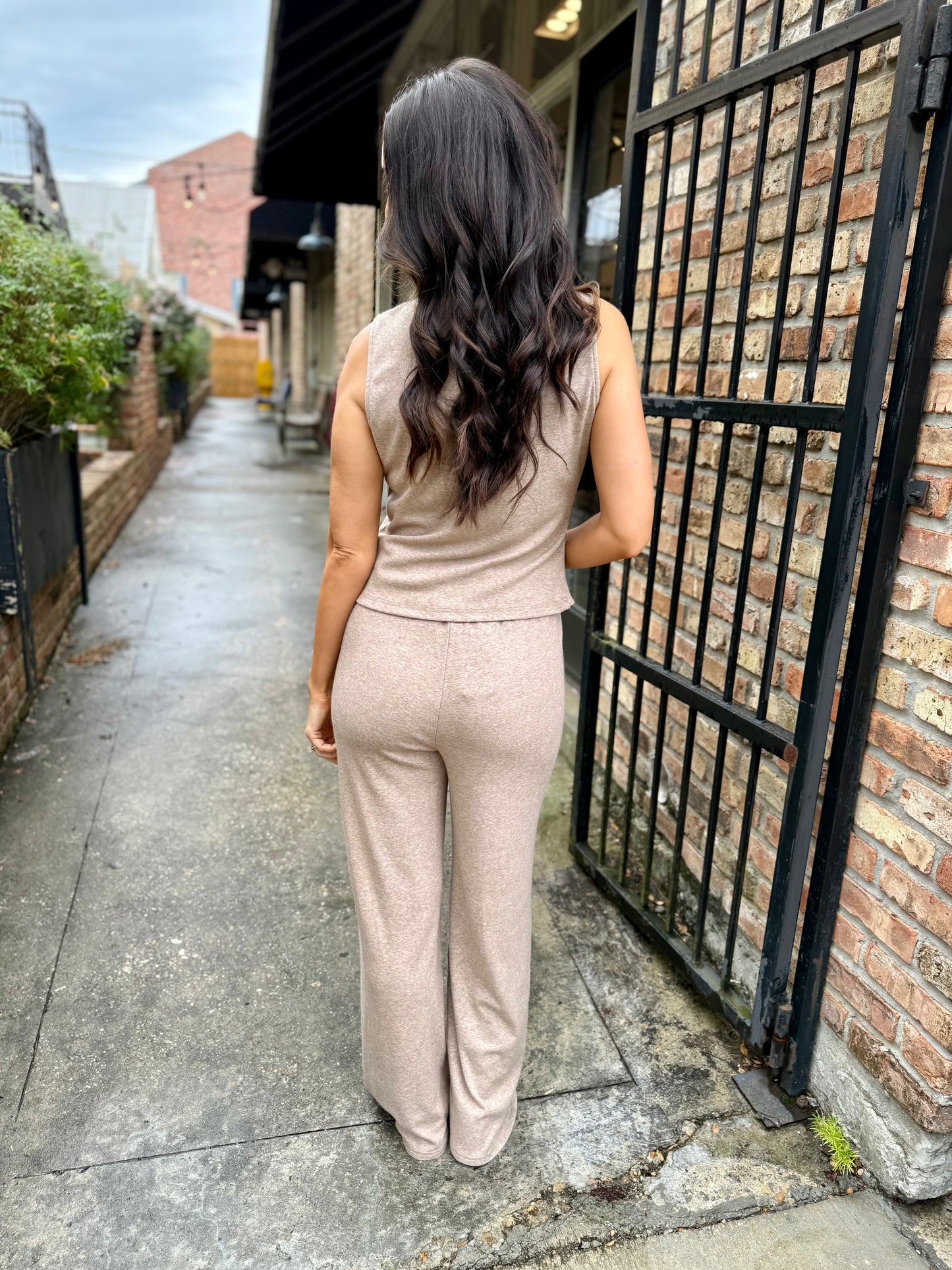 Rhapsody Knit Vest Top- Oatmeal