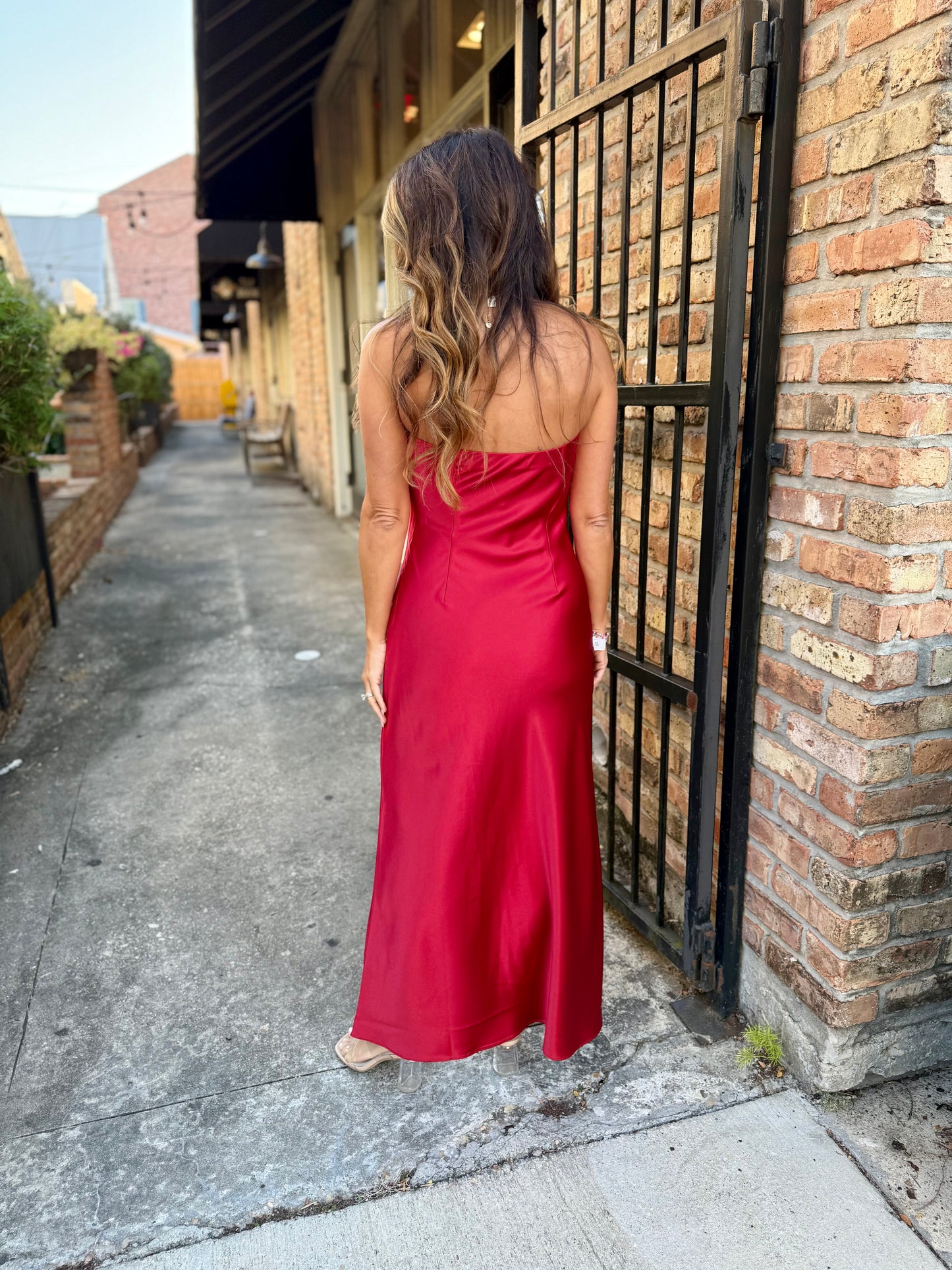 Jessamine Maxi Dress- Dark Red