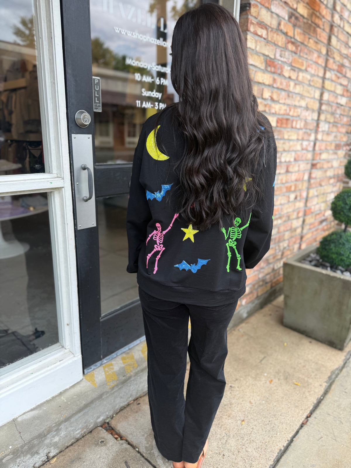 Skeleton Sweatshirt- Black/Multi