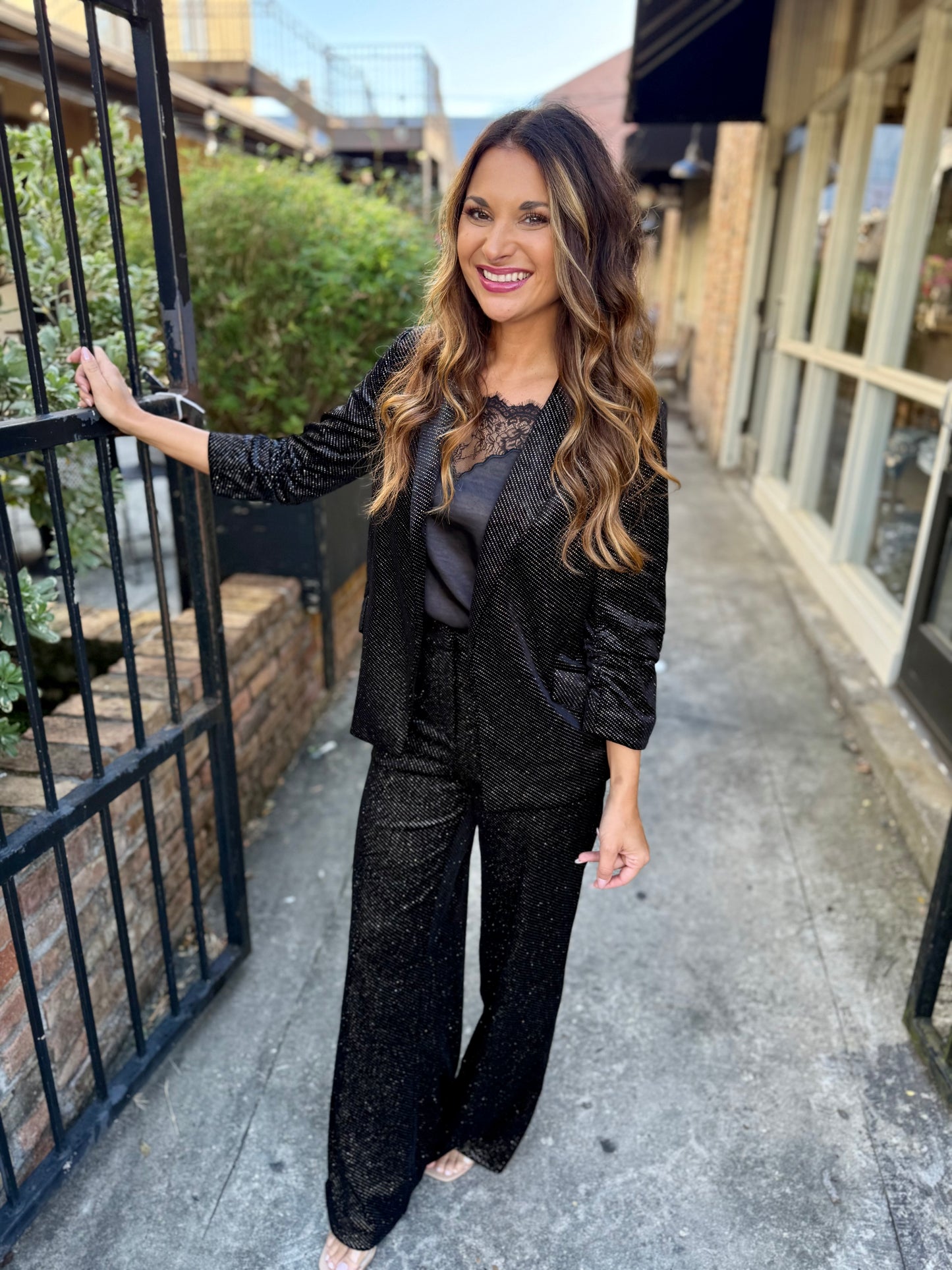 Watkins Embellished Blazer- Black