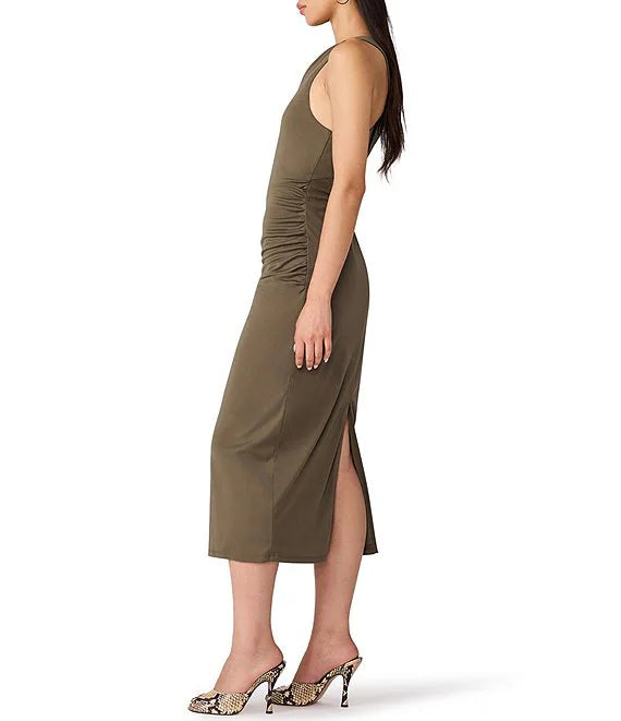 Issabelle Cowl Neck Dress- Olive