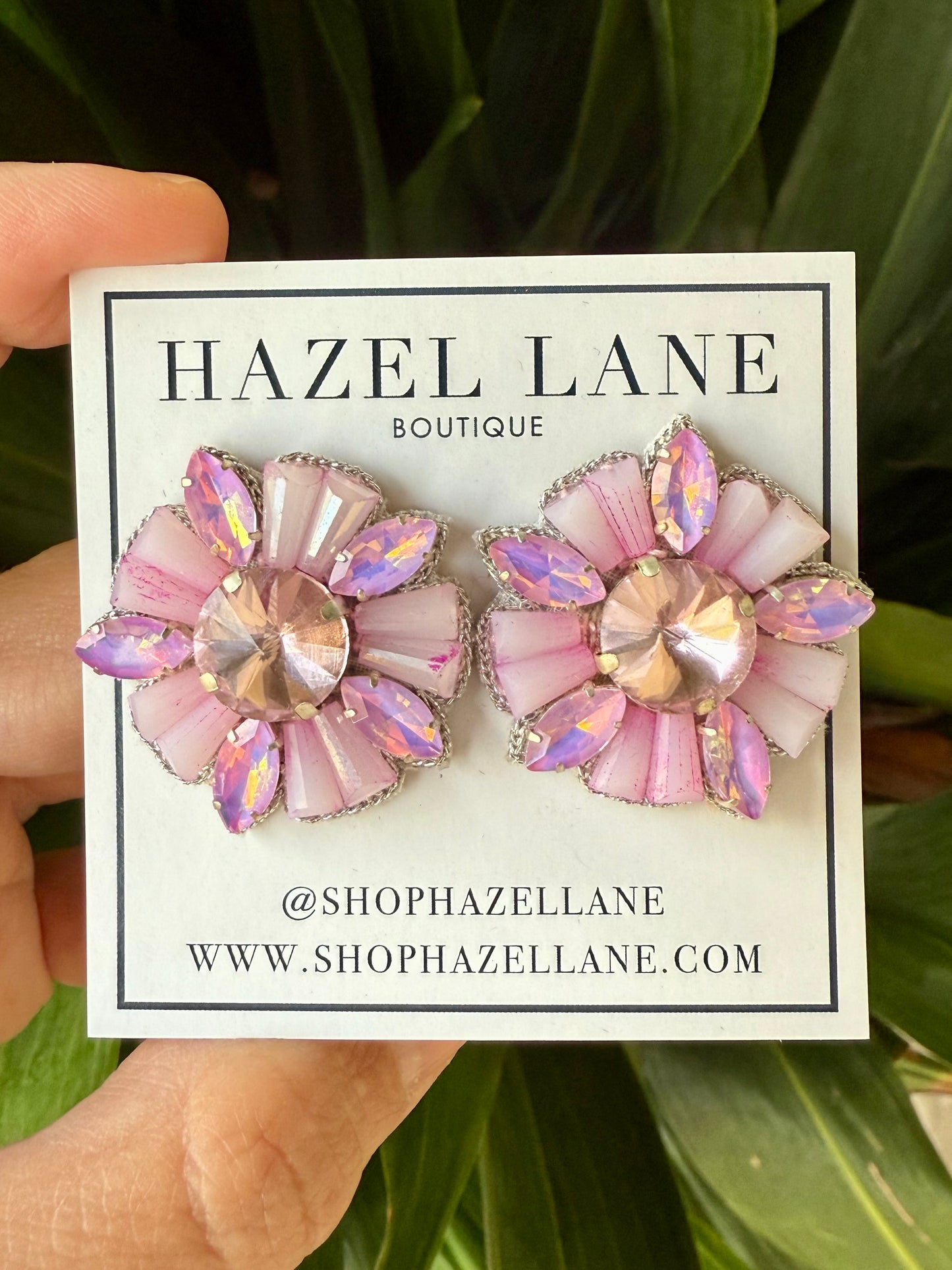 Flower Burst Earrings- Lavender