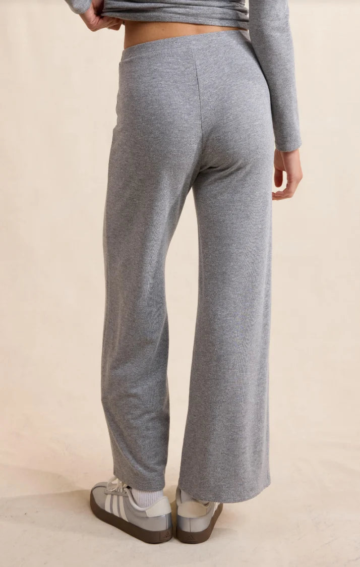 Page Turner Wide Leg Pants- Gray