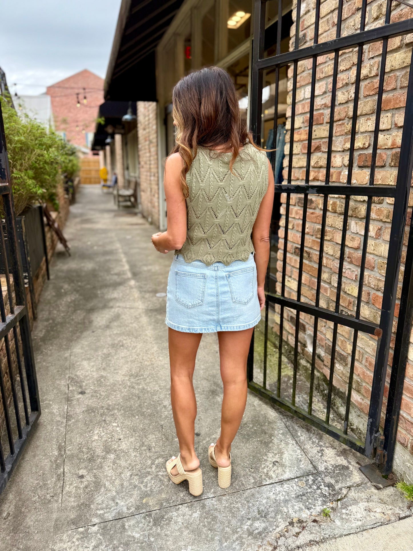 Meaux Denim Mini Skirt- Light Denim