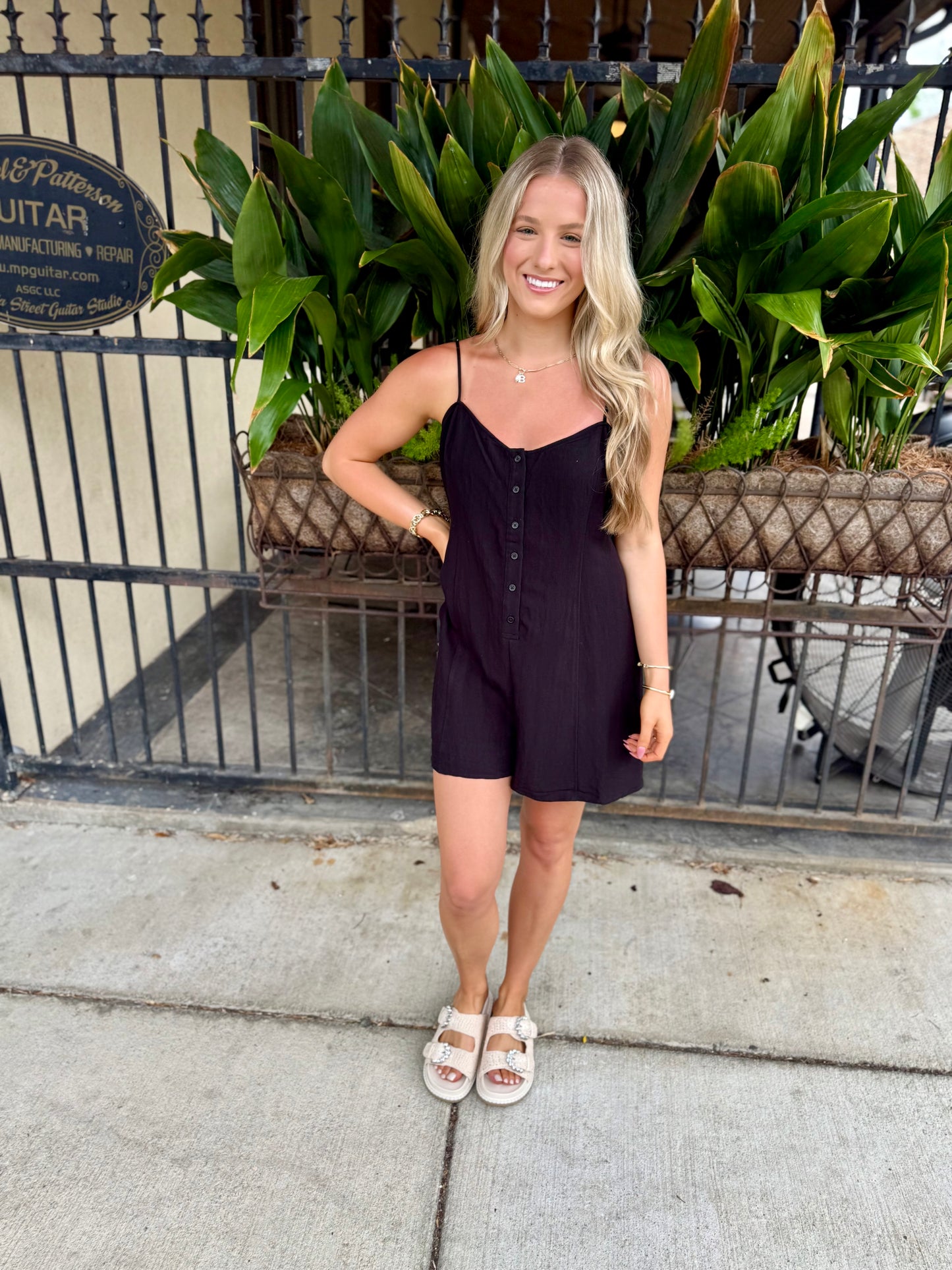 Z Supply Sandpiper Romper- Black
