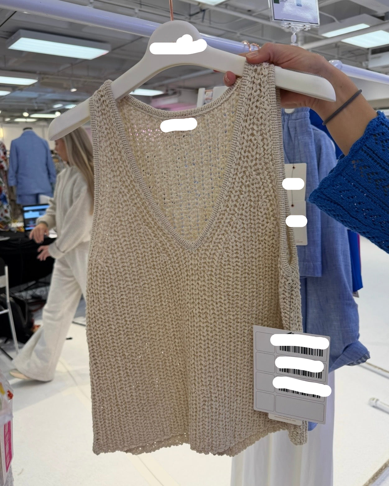 Vayla Crochet Tank- Natrual