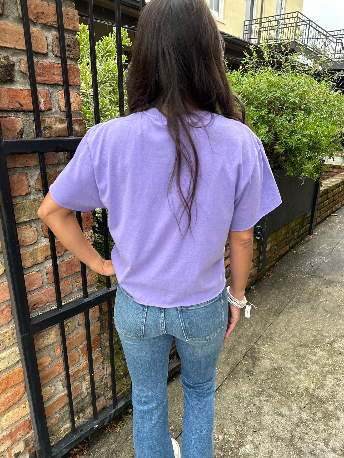 Basic Game Day Graphic Tee- Violet