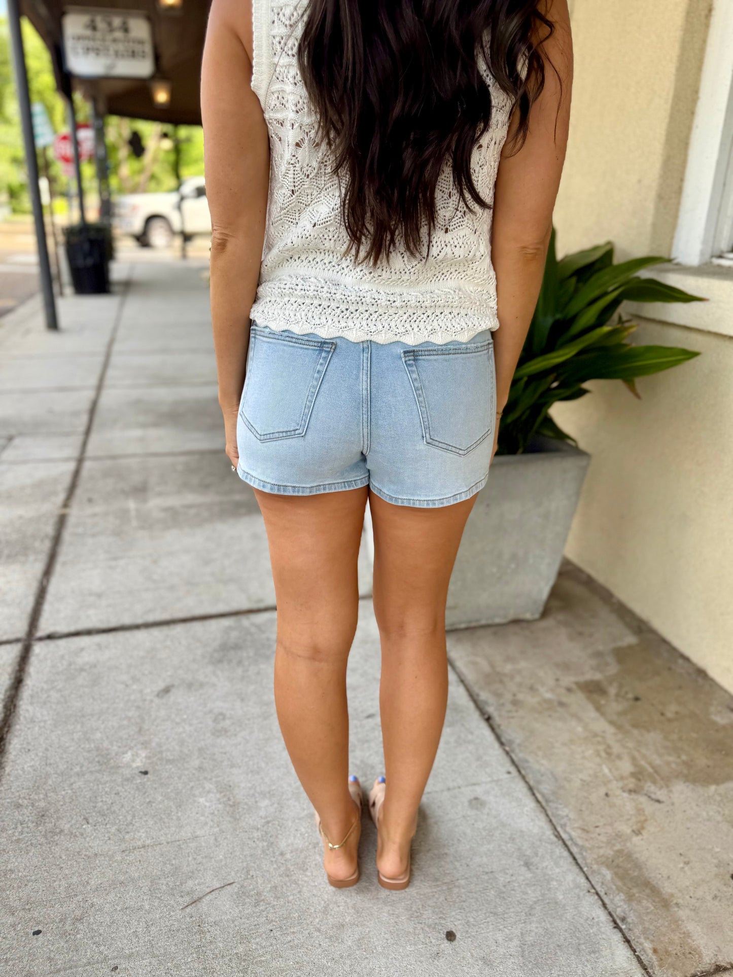 Andrew Crochet Tank- White