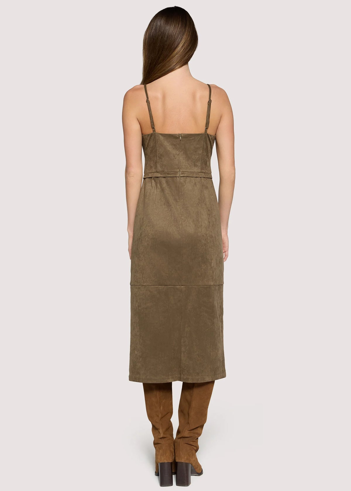 Urban Fall Midi Dress- Olive