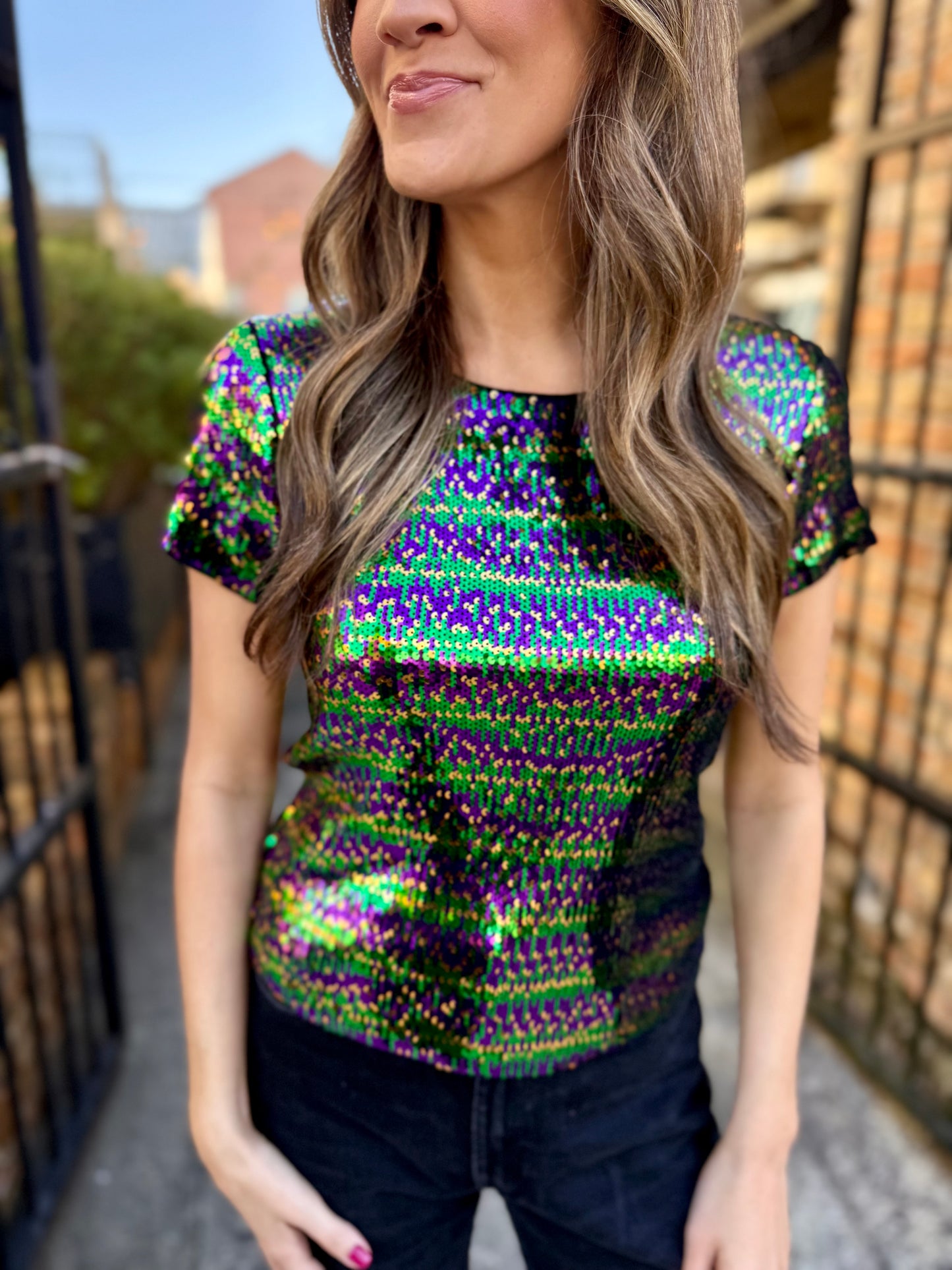 Eastbank MG Sequin Top