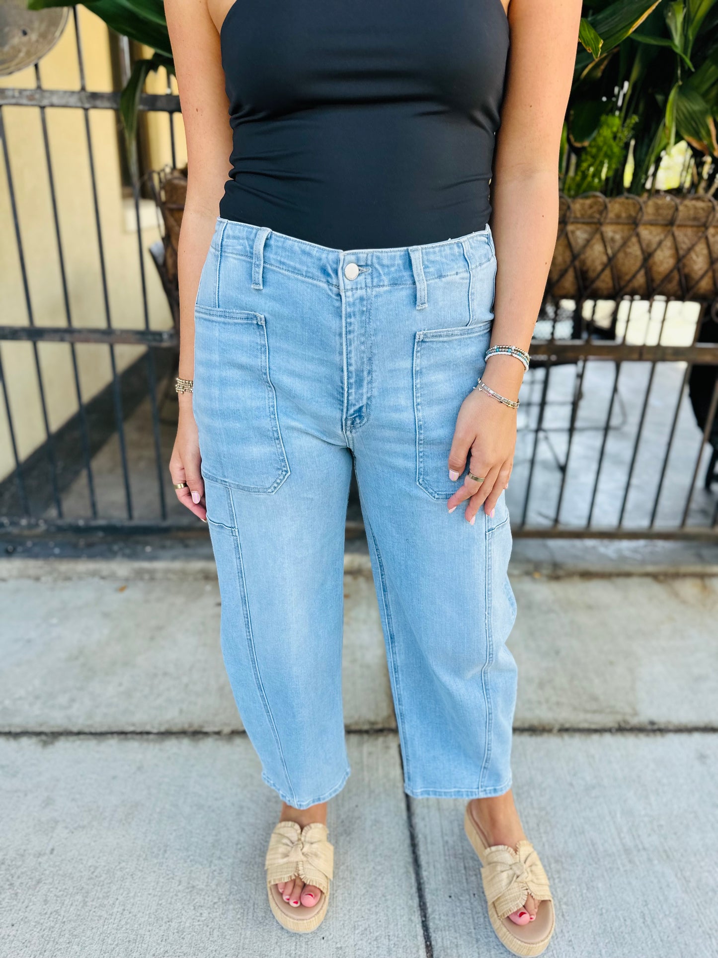 Accomplishments HR Elastic Barrel Jeans- Blue