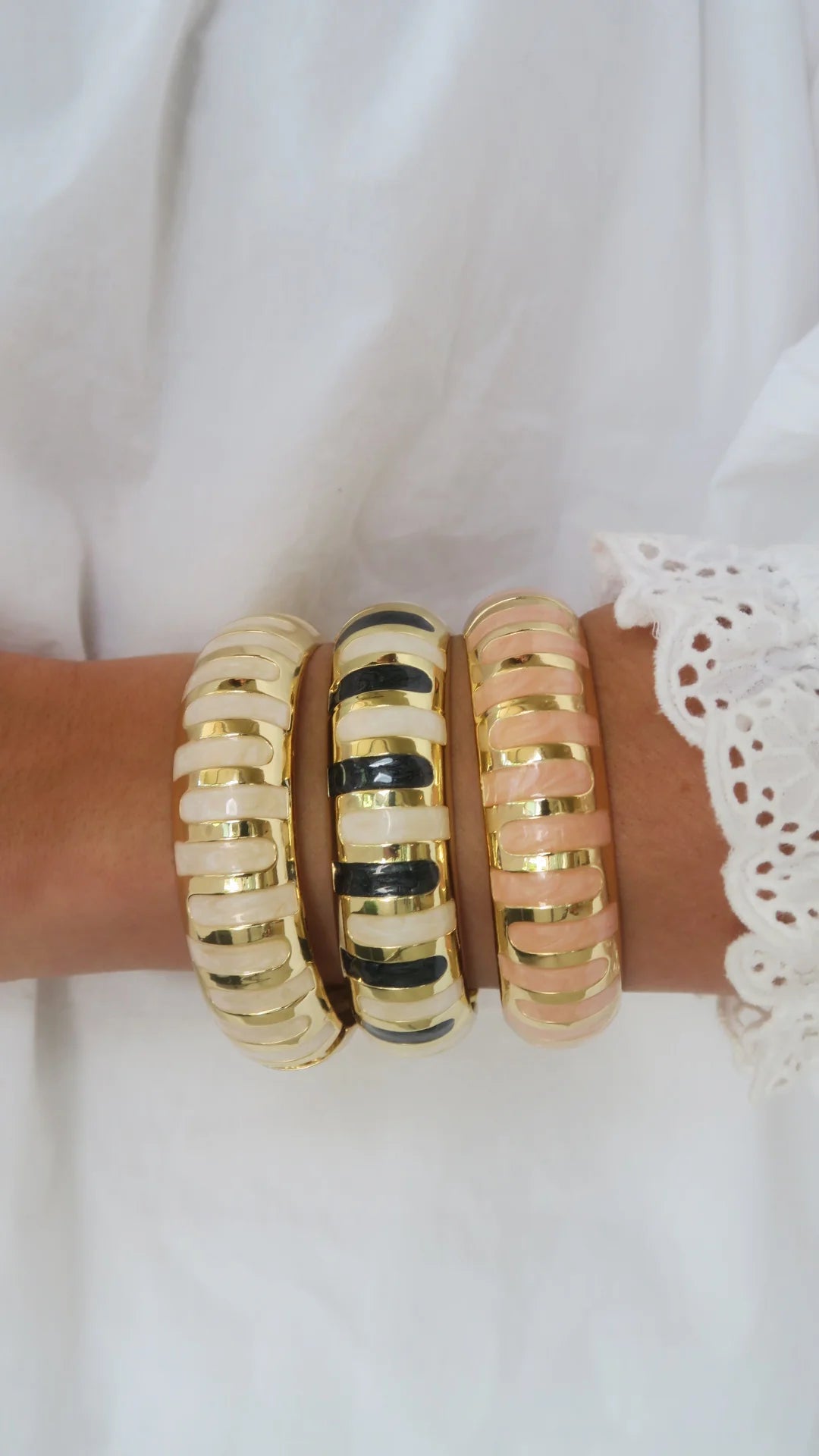 Bali Bangle Bracelet- Ivory