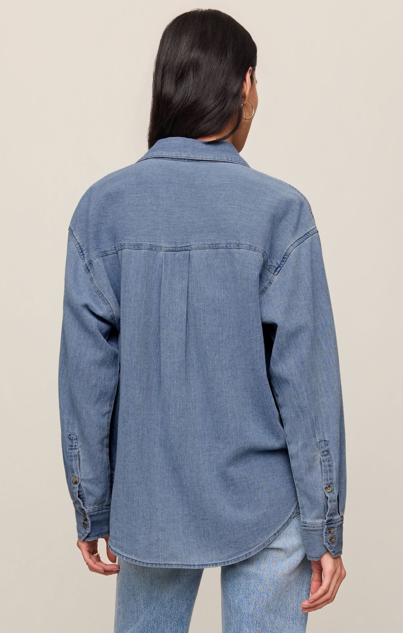 Z Supply Perfect Twill Button Up- Classic Indigo