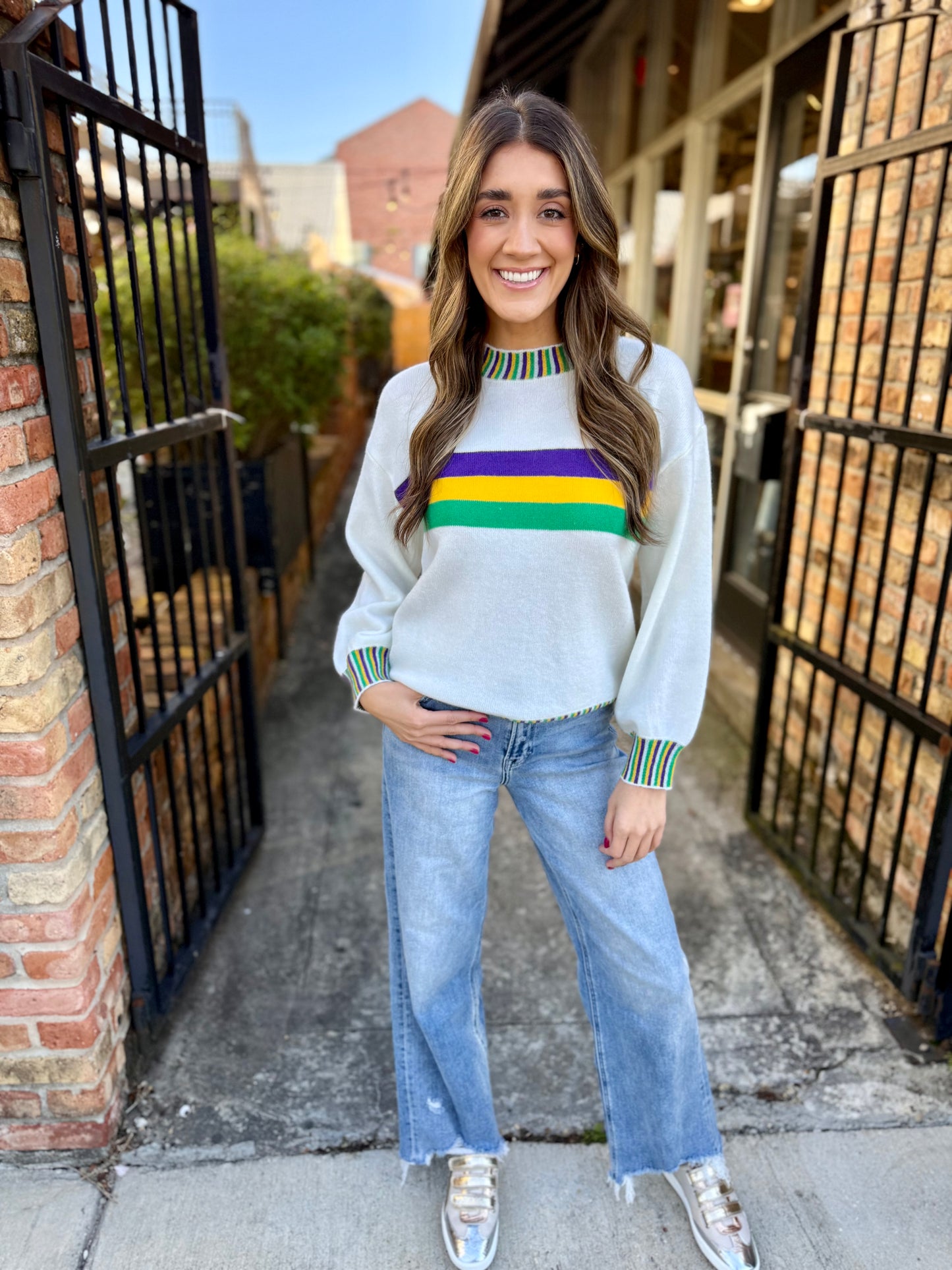 Poydras MG Pin Stripe Sweater